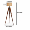 Beverly Studio Wooden Tripod Floor Lamp in Orange 3