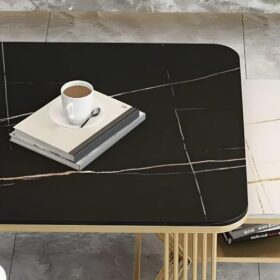 Chic and Functional Metal Square Nesting Tables Set of 2