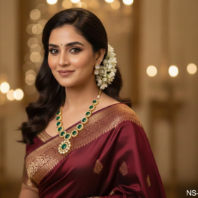 Classic Gold Plated Kundan Emerald Necklace Set