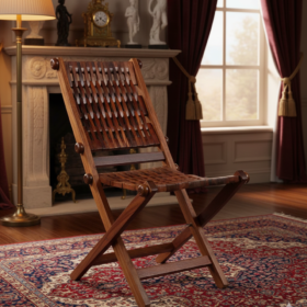 Classic Handcrafted Wooden Chair in Royal Interior