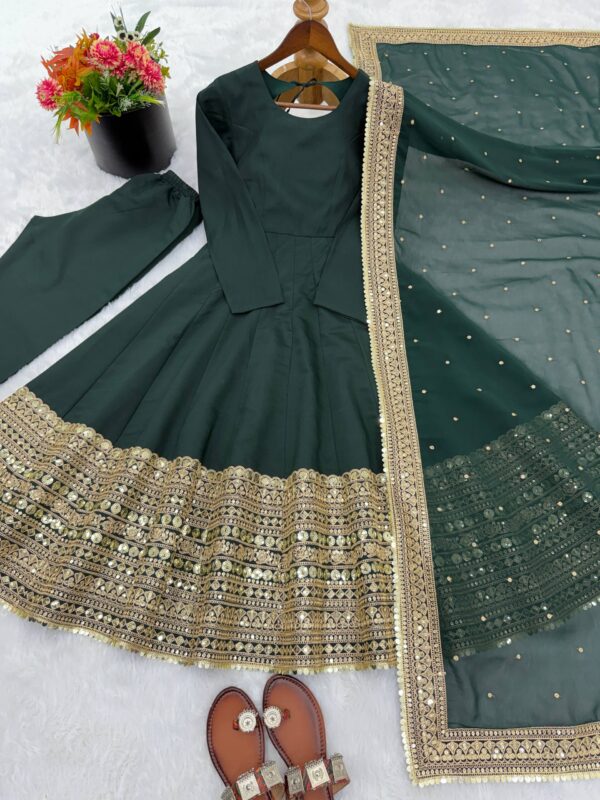 Designer Gown Set with Bottom & Dupatta 8