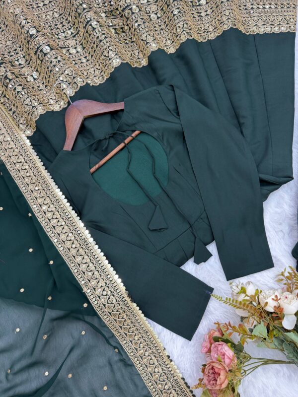 Designer Gown Set with Bottom & Dupatta 9