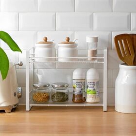 Iron 2 Tier Tiered Shelf Kitchen 2