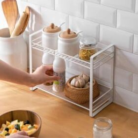 Iron 2 Tier Tiered Shelf Kitchen 3