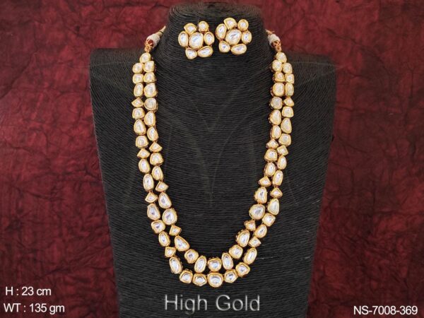 Royal Traditional Gold Plated Kundan Long Necklace Set