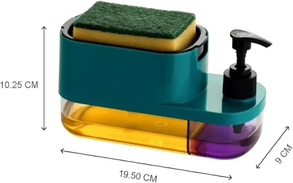 3-in-1 Kitchen Sink Soap Dispenser and Sponge Holder