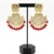 Gold-Plated Kundan and Red Beaded Chandbali Earrings