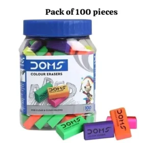DOMS Colour Erasers Jar