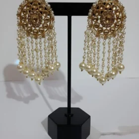 Gold Hoop Earring Collection on Black Display Stand