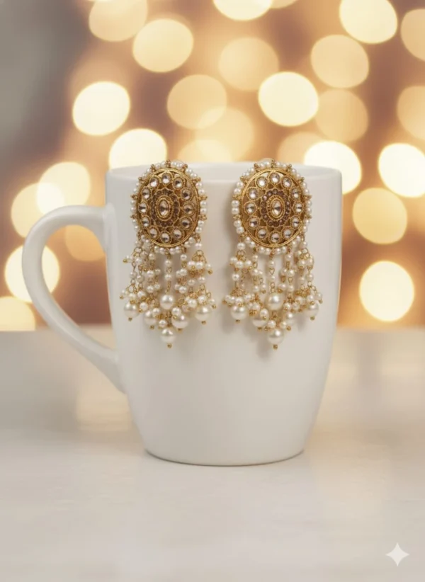 Gold Hoop Earring Collection on Black Display Stand