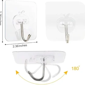 Transparent seamless Adhesive wall Hooks