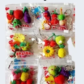 Novelty Fruit & Vegetable Shaped Erasers