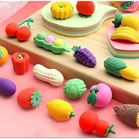 Novelty Fruit & Vegetable Shaped Erasers