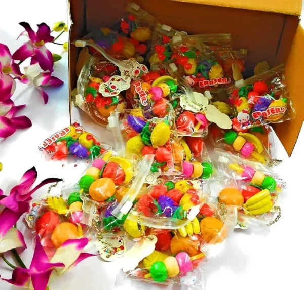 Novelty Fruit & Vegetable Shaped Erasers