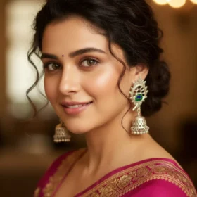 Oxidized Silver Enamel Peacock Jhumka Earrings