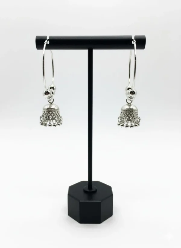 Classic Oxidized Silver Jhumkas
