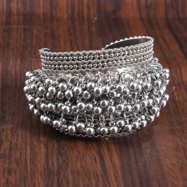 Oxidized Silver Kada
