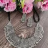 Tribal Oxidized Choker Set (silver)