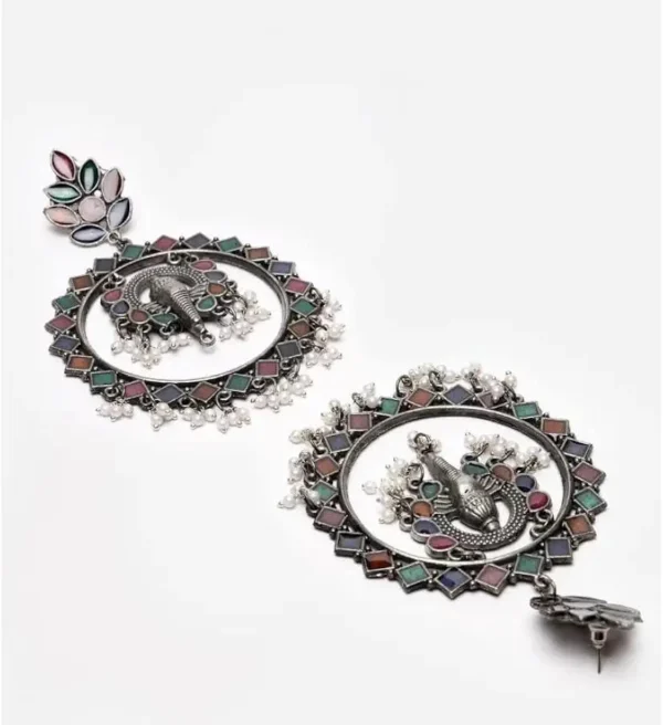 Multi-Color Ganesha Dangler Earrings