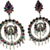 Multi-Color Ganesha Dangler Earrings