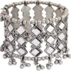 Sheesh Mahal Cuff oxidized silver bangles