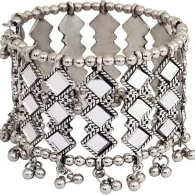 Sheesh Mahal Cuff oxidized silver bangles