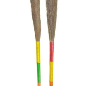 Grass Broom Phool Jhadu for Cleaning Zero Dust Free Broom (Set of 1 Random Color)