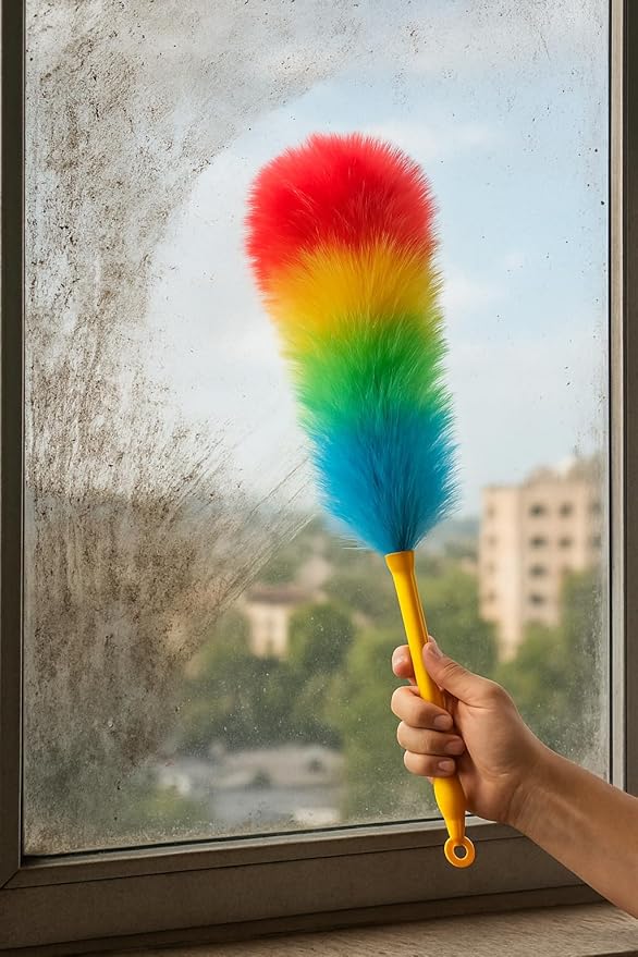 Multipurpose Microfiber Feather Duster | Rainbow Static Duster Cleaning for Home, Office, Car and Bike