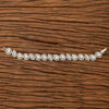 American Diamond Rhodium Plated Halo Tennis Bracelet