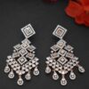 American Diamond Rose Gold Plated Big Danglers