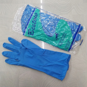 Rubber FlockLined Household Natural Rubber Hand Gloves