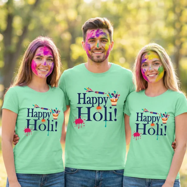 Holi T-shirts For Couples and Family friends