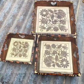 Wooden Serving Tray with Handle, Rectangular(Beautiful Trey) Tea Breakfast Platter