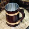 Wooden Coffee Mug with Stainless Steel Inner Lining (400ml)