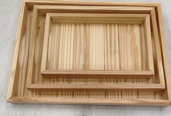 Pine Wood Gift Tray, Set Type: Set of 3