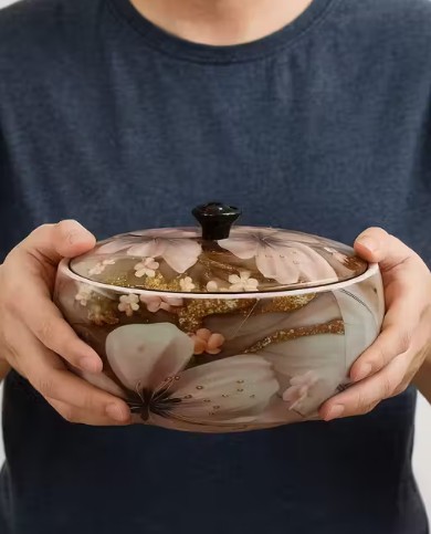 Wooden Chapati Box Floral Chapati Box