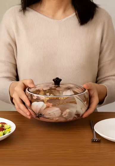 Wooden Chapati Box Floral Chapati Box