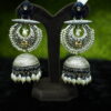 Oxidised Silver Pearl Jhumki 1