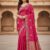 Women's Elegant Rani Pink Art Silk Saree with Zari Border