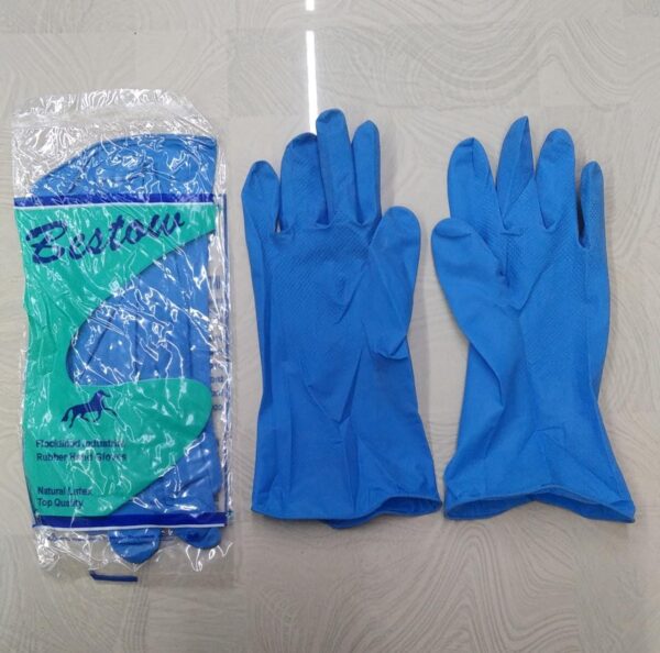 Rubber FlockLined Household Natural Rubber Hand Gloves