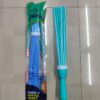 Kharata Plastic Broom with 60 Bristles, 58 cm Handle, Multi-Colour, for Wet and Dry Cleaning