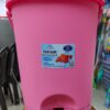 Plastic Pedal Dustbin with Lid – Heavy Duty Foot-Operated Garbage Bin (Pink)