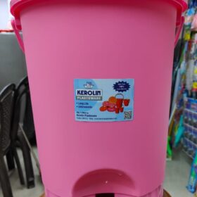 Plastic Pedal Dustbin with Lid – Heavy Duty Foot-Operated Garbage Bin (Pink)