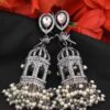 American Diamond Black Rhodium Plating Cage Danglers
